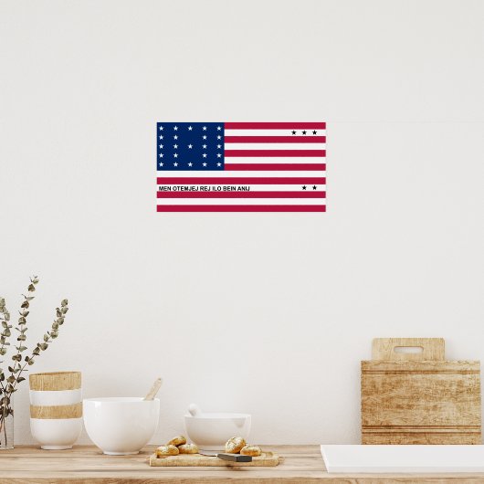 Patriotic Bikini Atoll Flag Poster (Keuken)