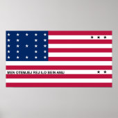 Patriotic Bikini Atoll Flag Poster (Voorkant)