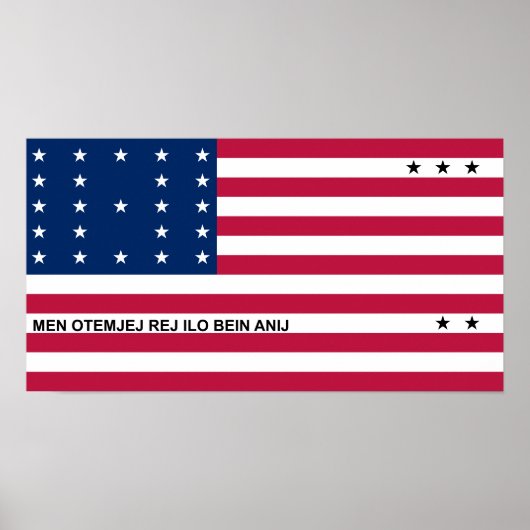 Patriotic Bikini Atoll Flag Poster (Voorkant)