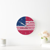 Patriotic Bikini Atoll Flag Ronde Klok (Huis)