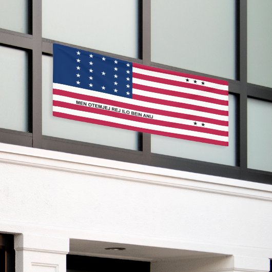 Patriotic Bikini Atoll Flag Spandoek (Buitenkant Gebouw)