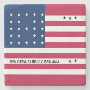 Patriotic Bikini Atoll Flag Stenen Onderzetter