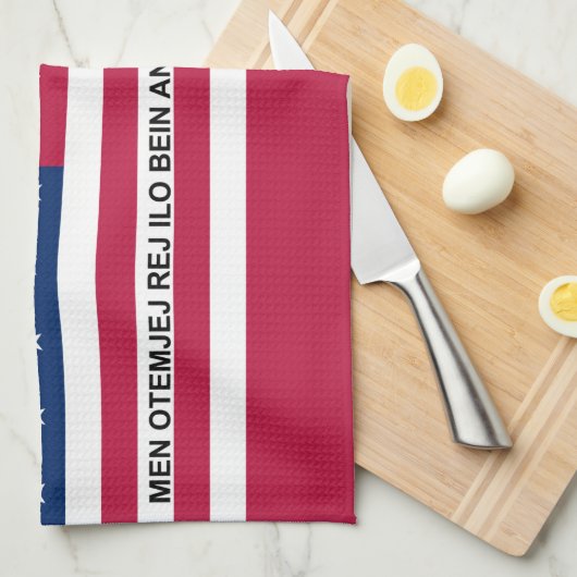 Patriotic Bikini Atoll Flag Theedoek (Quarter Fold)