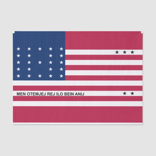 Patriotic Bikini Atoll Flag Tissuepapier (Voorkant)