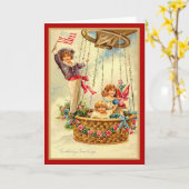 Patriotic Birthday Greetings Kaart (Gele Bloem)