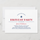 Patriotic Birthday Party Kaart (Voorkant)