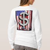 Patriotic Bite: Dollar Sign met T-shirt met Amerik (Achterkant)