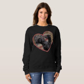 Patriotic Black Lab American Flag Trui (Voorkant volledig)