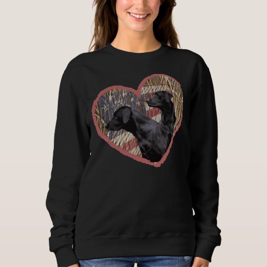 Patriotic Black Lab American Flag Trui (Voorkant)