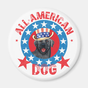 Patriotic Black Lab Magneet