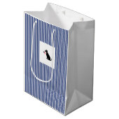 Patriotic Black Lab USA Preppy Pet Dog Fun Medium Cadeauzakje (Voorkant Gekanteld)