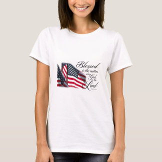 Patriotic Blessed is de natie T-shirt
