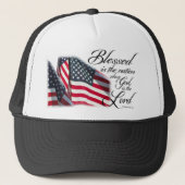 Patriotic Blessed is de natie Trucker Pet (Voorkant)