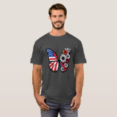 Patriotic Bloom Butterfly - Stars, Stripes & Summe T-shirt (Voorkant volledig)