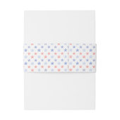 Patriotic Blue and Red Stars Uitnodigingen Wikkel (Achterkant Voorbeeld)