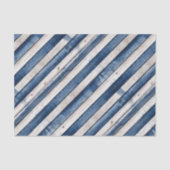 Patriotic Blue Stripe Wood Tissuepapier (Voorkant)