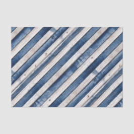 Patriotic Blue Stripe Wood Tissuepapier