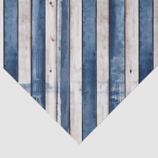 Patriotic Blue Stripe Wood Tissuepapier (Detail)