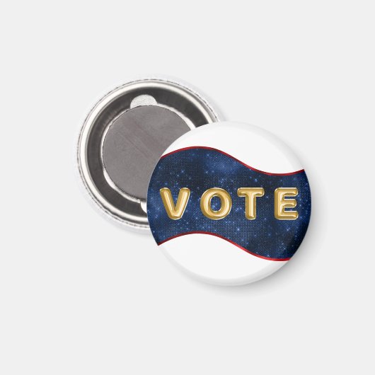 Patriotic Blue Wave Vote Magneet (Voorkant / Achterkant)