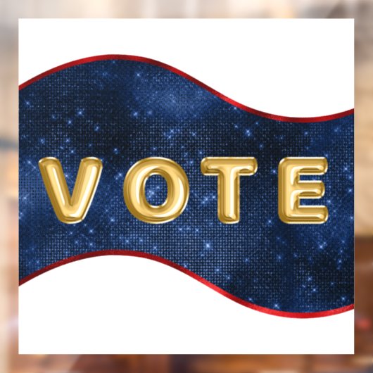 Patriotic Blue Wave Vote Raamsticker (Vel 2)