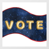Patriotic Blue Wave Vote Raamsticker (Vel)