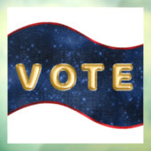 Patriotic Blue Wave Vote Raamsticker (Vel 3)