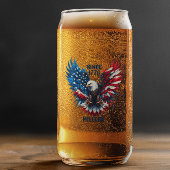 Patriotic Bold Eagle Snow Wereldbol Blikvorm Glas