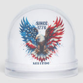 Patriotic Bold Eagle Snow Wereldbol Sneeuwbol (Voorkant)