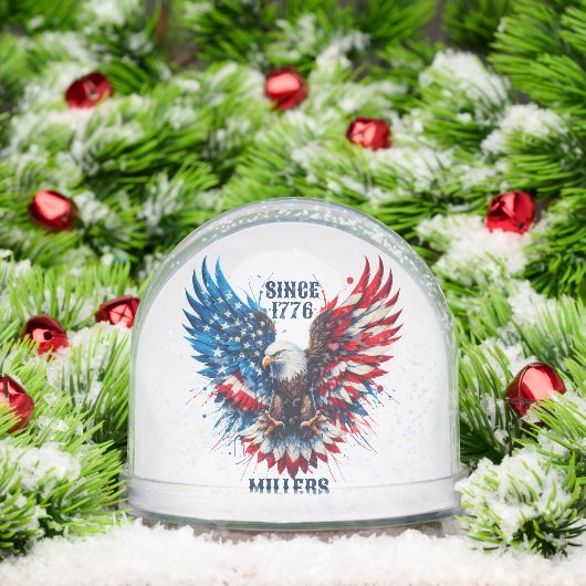 Patriotic Bold Eagle Snow Wereldbol Sneeuwbol (Kerstmis)