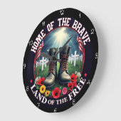 Patriotic Boots Memorial Day-klok Grote Klok (Hoek)