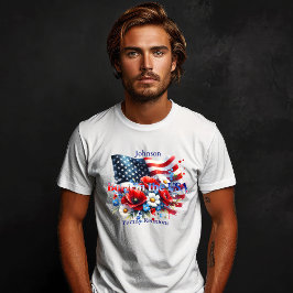 Patriotic Born in the USA Personalizable Family T-shirt