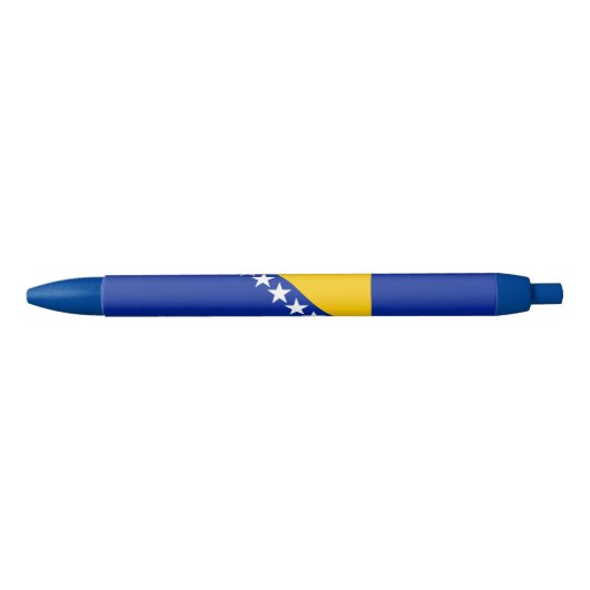 Patriotic Bosnië Herzegovina vlag Blauwe Inkt Pen (Voorkant)