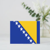 Patriotic Bosnië Herzegovina vlag Briefkaart (Staand voorkant)