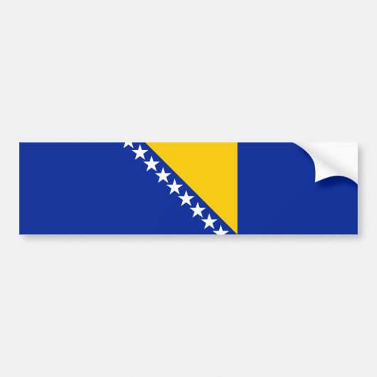 Patriotic Bosnië Herzegovina vlag Bumpersticker (Voorkant)