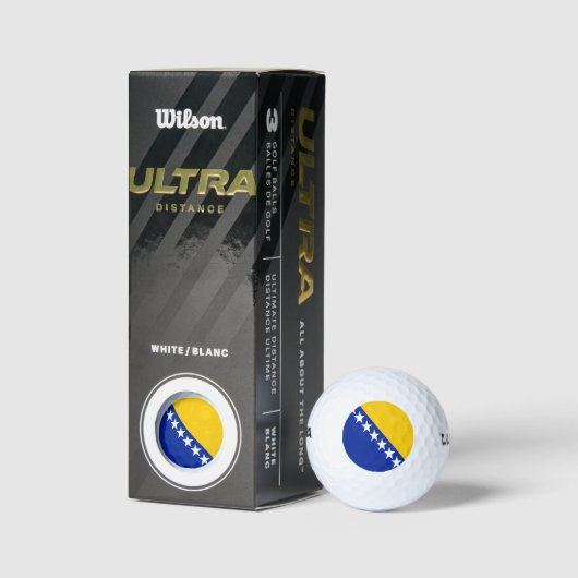 Patriotic Bosnië Herzegovina vlag Golfballen (Verpakking)