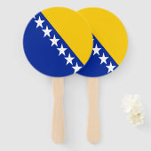 Patriotic Bosnië Herzegovina vlag Handwaaier (Voorkant en achterkant)