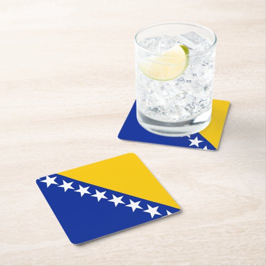 Patriotic Bosnië Herzegovina vlag Kartonnen Onderzetters (Insitu)