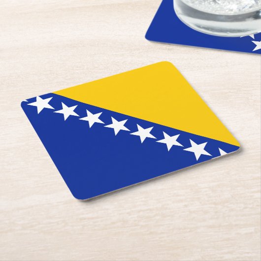 Patriotic Bosnië Herzegovina vlag Kartonnen Onderzetters (Schuin)
