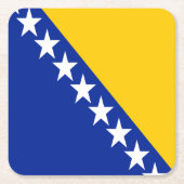 Patriotic Bosnië Herzegovina vlag Kartonnen Onderzetters (Voorkant)