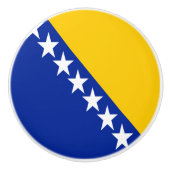 Patriotic Bosnië Herzegovina vlag Keramische Knop (Voorkant)