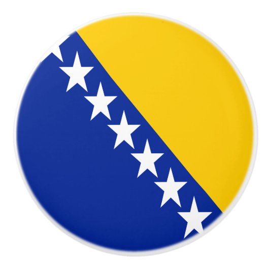 Patriotic Bosnië Herzegovina vlag Keramische Knop (Voorkant)