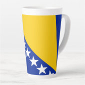 Patriotic Bosnië Herzegovina vlag Latte Mok (Rechterhoek)