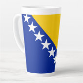 Patriotic Bosnië Herzegovina vlag Latte Mok (Linkerhoek)