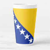 Patriotic Bosnië Herzegovina vlag Latte Mok (Voorkant)