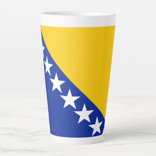 Patriotic Bosnië Herzegovina vlag Latte Mok (Voorkant)