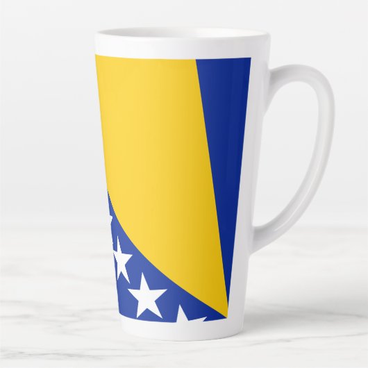 Patriotic Bosnië Herzegovina vlag Latte Mok (Rechts)