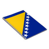 Patriotic Bosnië Herzegovina vlag Notitieboek (Rechterzijde)