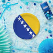 Patriotic Bosnië Herzegovina vlag Papieren Bordje (Feest)
