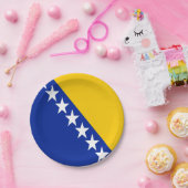 Patriotic Bosnië Herzegovina vlag Papieren Bordje (Feest)