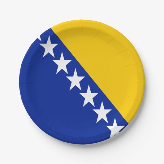 Patriotic Bosnië Herzegovina vlag Papieren Bordje (Voorkant)